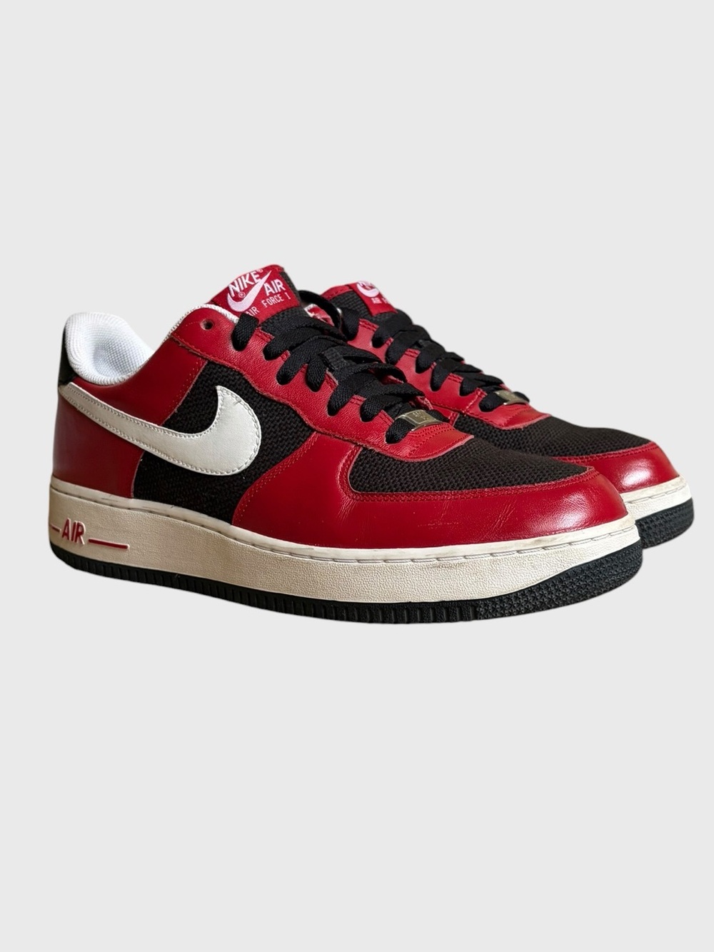 Nike Air Force 1 Men's 10.5 Low 2010 Tweed Varsity Red Black White 315122-600
